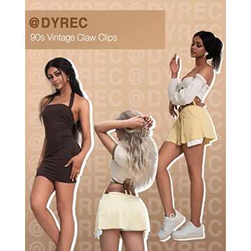 Dyrec 4 Pack Large Hair Clips for Women Thick Hair