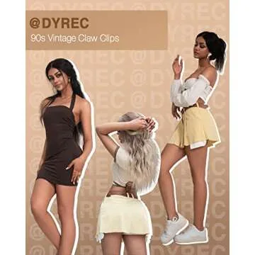 Dyrec 4 Pack Large Hair Clips for Women Thick Hair