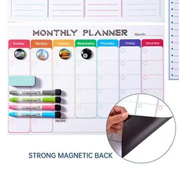Pubell Magnetic Fridge Calendar Set - 3 Premium Boards