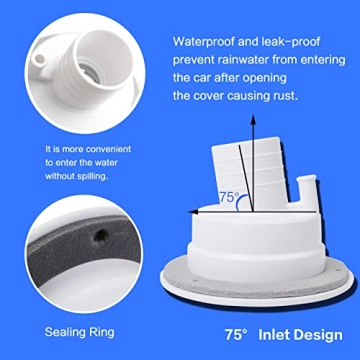 iztor RV Fresh Water Inlet with Lockable Cap for RVs