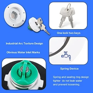 iztor RV Fresh Water Inlet with Lockable Cap for RVs