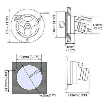iztor RV Fresh Water Inlet with Lockable Cap for RVs