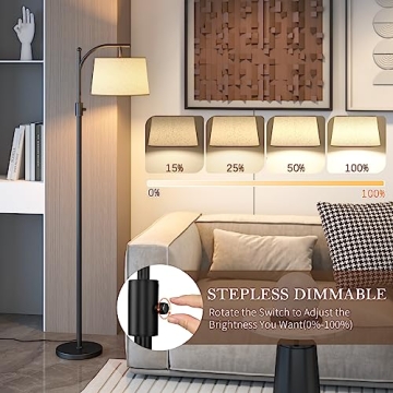 Stylish ANJIME Floor Lamp for Living Room and Office