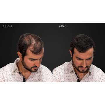 LUXE Hair Thickening Fibers - CONFIDENCE IN A JAR – 2 Months+ Supply! – Hypoallergenic, Dermatologist Tested – Multiple Colors Available (Dark Brown)