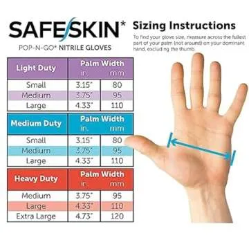 SAFESKIN Nitrile Disposable Gloves - 50 Count Light Duty Pack