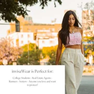 invisawear Smart Jewelry - Personal Safety Device - Silver Expandable Bracelet