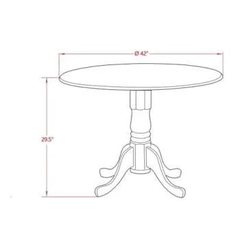 Dublin Round Dining Table with Dropleaf & Pedestal
