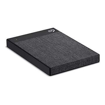 Seagate Ultra Touch HDD 2TB External Hard Drive – Black USB-C USB 3.0, 1yr Mylio Create, 4 month Adobe Creative Cloud Photography plan and Rescue Services (STHH2000400)