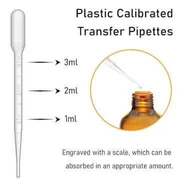 Bumobum 2 Pack 4 oz Amber Dropper Bottles, Tincture Bottles with Dropper, Glass Serum Bottle with Dropper for Essential Oils with Funnel, Labels & Pipette(Unbreakable Plastic Eye Dropper)