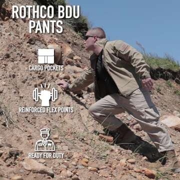 Rothco Tactical BDU Pants (US, Alpha, Small, Regular, Regular, Blaze Orange)