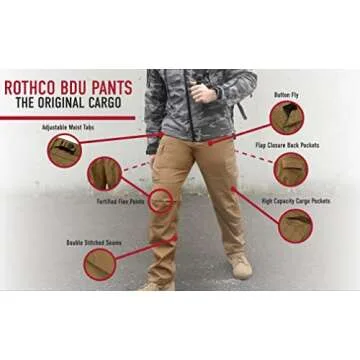 Rothco Tactical BDU Pants (US, Alpha, Small, Regular, Regular, Blaze Orange)