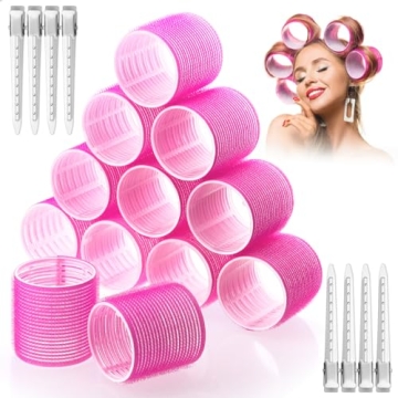 Jumbo Hair Curlers for Bouncy Curls - 60mm Self Grip Rollers