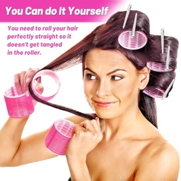 Jumbo Hair Curlers for Bouncy Curls - 60mm Self Grip Rollers