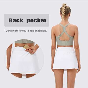 Chic Women’s Tennis Skirt with Hidden Shorts - Perfect Fit