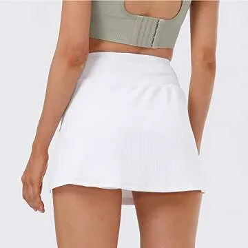 Chic Women’s Tennis Skirt with Hidden Shorts - Perfect Fit