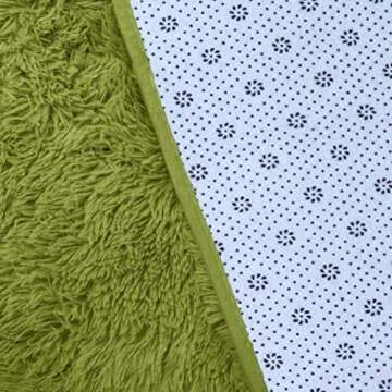 YOH Fluffy Round Area Rug for Kids & Nursery - Soft Green