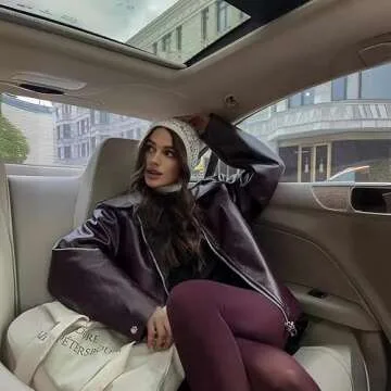 NIFTRIRY Women Faux Leather Moto Jacket for Fall