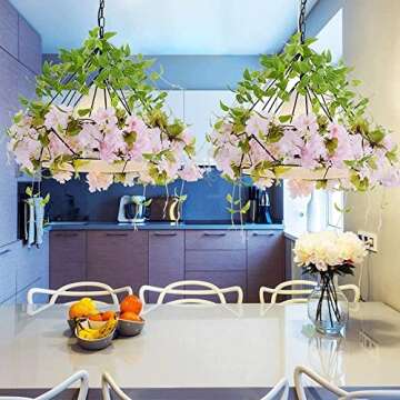 ZZZHS European Modern Pendant Lamp Wrought Iron Hanging Light Height Adjustable Chandeliers Suitable for Conference Room Bar Farmhouse High-end Atmosphere Suspension Lamp (Color : A)