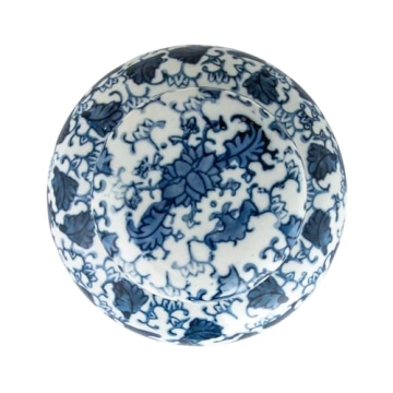 Elegant Ceramic Blue & White Ginger Jar for Home Decor