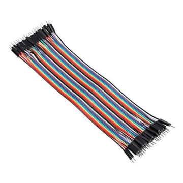 FTCBlock EL-CP-004 120pcs Multicolored Jumper Wire 40pin Male to Female 40pin Male to Male 40pin Female to Female Breadboard Jumper Wires Ribbon Cables Kit for arduino…