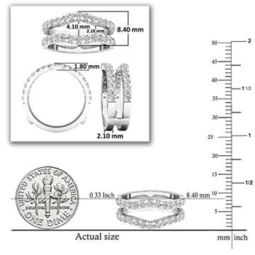 Dazzlingrock Wedding Enhancer Ring in 10K White Gold
