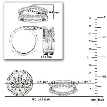 Dazzlingrock Wedding Enhancer Ring in 10K White Gold