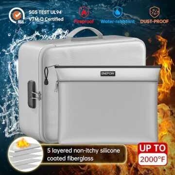ENGPOW Fireproof Document Organizer with Lock