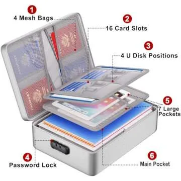 ENGPOW Fireproof Document Organizer with Lock