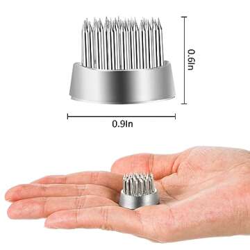 WUWEOT 12 Pack Kenzan Ikebana Flower Frogs, 0.9 Inch Flower Spiky Frog Japanese Pin Frog, Sliver Floral Fixed Tools, Metal Flower Arrangement Holder for Small Vase