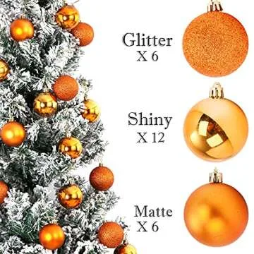 Emopeak Christmas Balls - Shatterproof Ornaments for Holidays