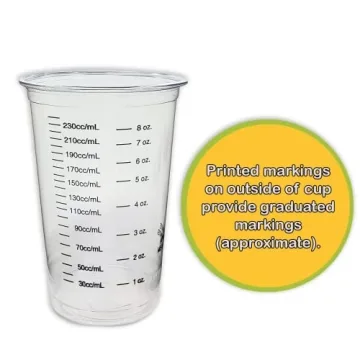 20 Pack of 8oz Clear Disposable Mixing Cups for Crafts