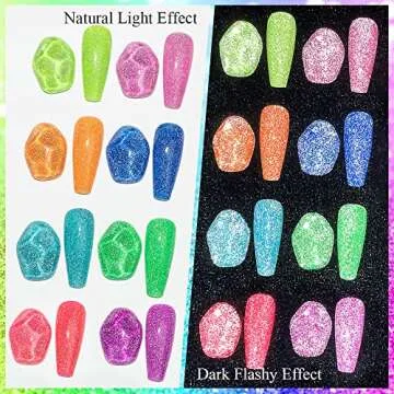 Bright and Shiny MIZHSE Neon Reflective Gel Polish Set