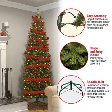 Kingswood Fir Slim Christmas Tree, Perfect for Small Spaces