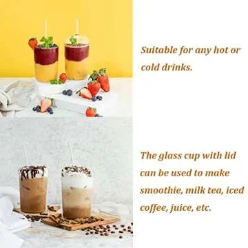 16oz Borosilicate Glass Tumbler with Dome Lid