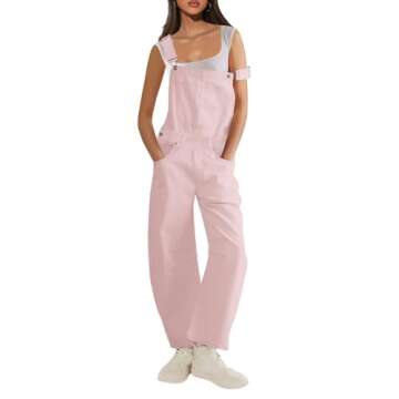 Yanekop Womens Overalls Casual Loose Jumpsuit Wide Leg Pants Sleeveless Bib Overalls Baggy Harem Bar...