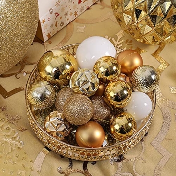 ISULIFE 87ct Shatterproof Christmas Ball Ornaments Set