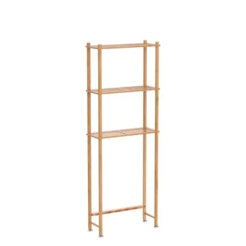 AmazerBath Bamboo Over The Toilet Shelf | 3-Tier Organizer