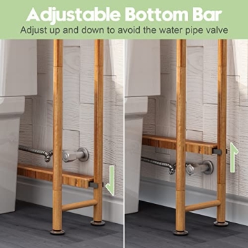 AmazerBath Bamboo Over The Toilet Shelf | 3-Tier Organizer