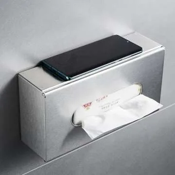JunSun Stainless Steel Tissue Box Cover - Elegant Design