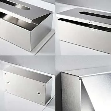 JunSun Stainless Steel Tissue Box Cover - Elegant Design