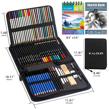 KALOUR 76pc Art Supply Set - Perfect for Beginners!