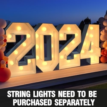 2024 Graduation Decorations - Large PRE-CUT Marquee Kit