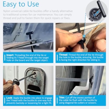Nylon Universal Cable Tie Buckles for Quick Fixes & Organization