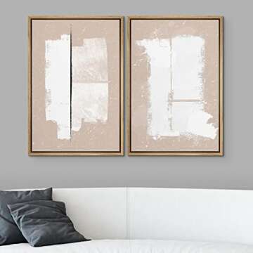 SIGNWIN Geometric Framed Canvas Print Set - Modern Wall Art for Any Room - 24x36