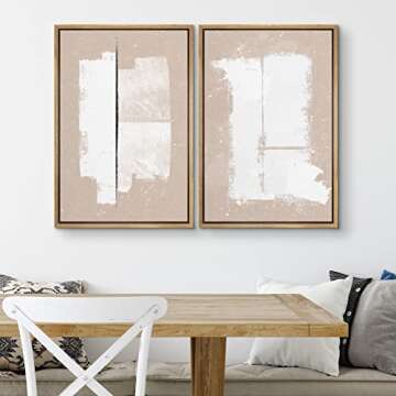 SIGNWIN Geometric Framed Canvas Art Set for Modern Decor