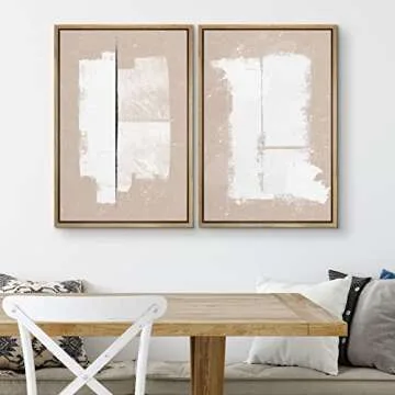 SIGNWIN Geometric Framed Canvas Art Set for Modern Decor