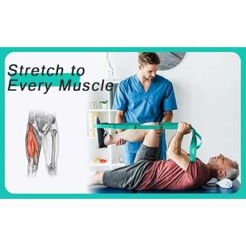 Scotamalone Stretching Strap Yoga Strap Physical Therapy for Home Workout, Exercise, Pilates and Gym...