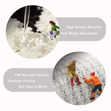 TIBSNOY Bath Mat White Bathroom Rugs,Non-Slip Super Absorbent Bath Rug,16"x24" Soft Love Bathroom Mat Funny Shower Rug Home Decor