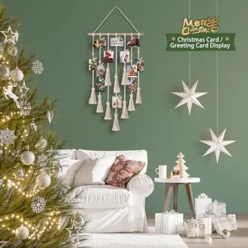Mkono Hanging Photo Display with Lights & Clips