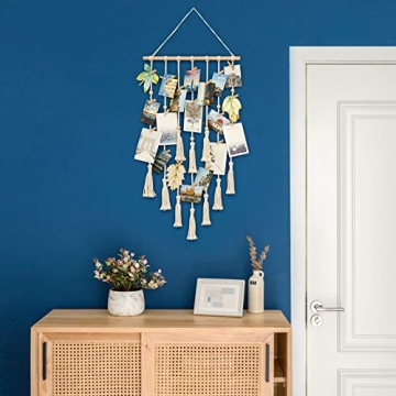 Mkono Hanging Photo Display with Lights & Clips